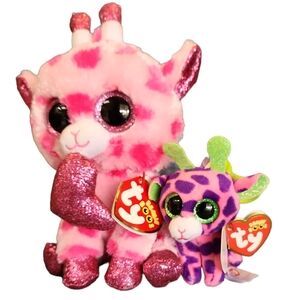 2 For $20. TY Beanie Boo's Girrafes Sweetums & Gilbert  Set of 2